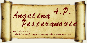 Angelina Pešteranović vizit kartica